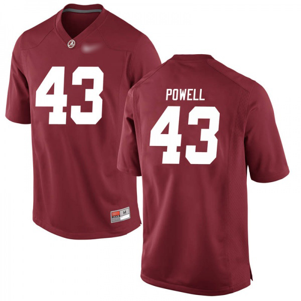 Daniel Powell Alabama Crimson Tide Men's Jersey - #43 NCAA Crimson Game