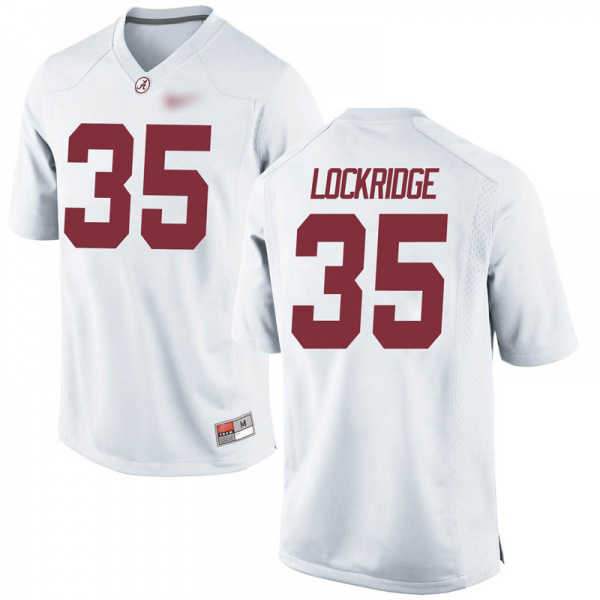 De'Marquise Lockridge Alabama Crimson Tide Men's Jersey - #35 NCAA White Game