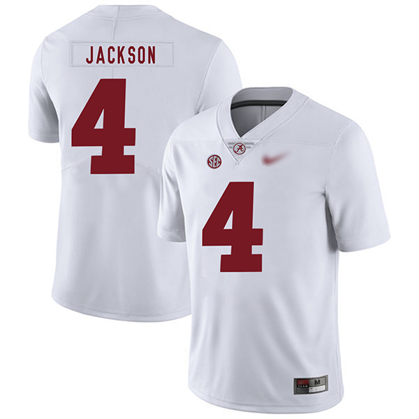 Eddie Jackson Alabama Crimson Tide Men's Jersey - #4 NCAA White Game Authentic