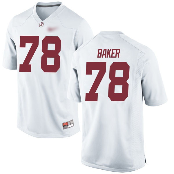 Elliot Baker Alabama Crimson Tide Men's Jersey - #78 NCAA White Game