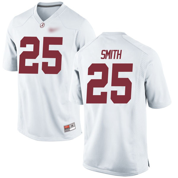 Eddie Smith Alabama Crimson Tide Men's Jersey - #25 NCAA White Game
