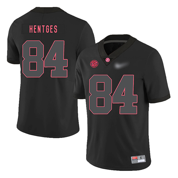 Hale Hentges Alabama Crimson Tide Men's Jersey - #84 NCAA Black Game Authentic
