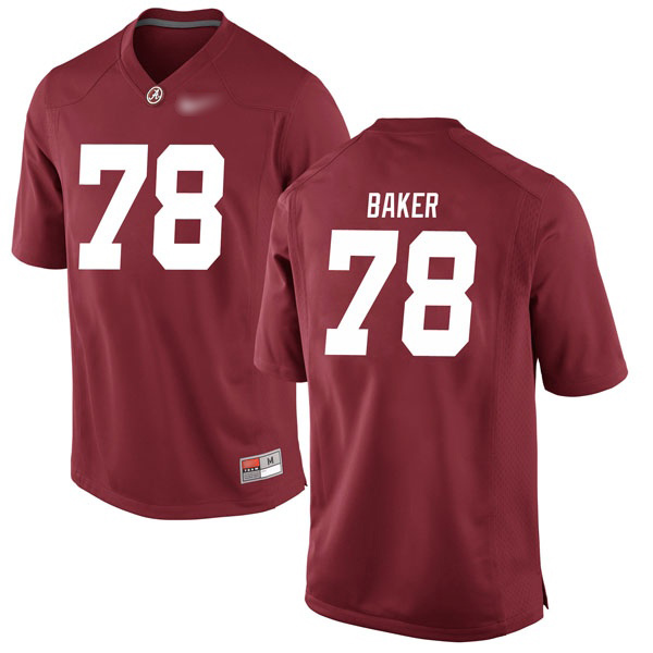 Elliot Baker Alabama Crimson Tide Men's Jersey - #78 NCAA Crimson Game
