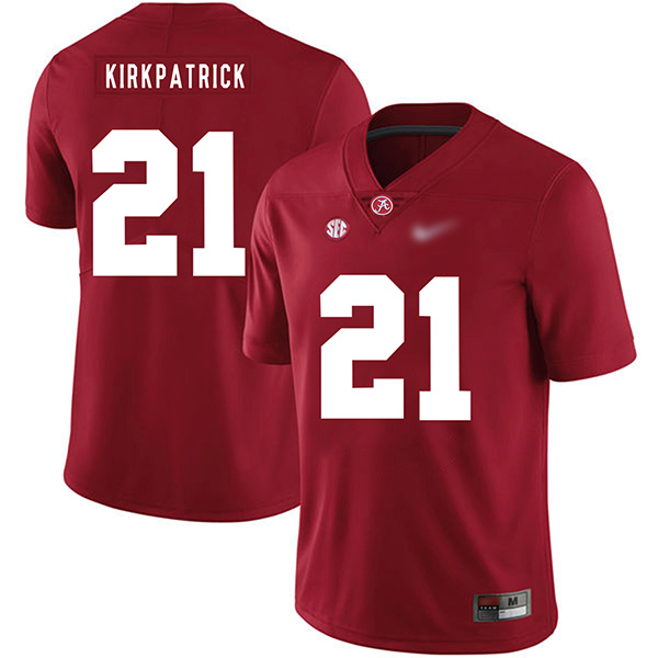 Dre Kirkpatrick Alabama Crimson Tide Men's Jersey - #21 NCAA Red Game Authentic