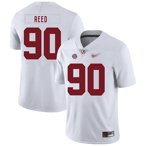 Jarran Reed Alabama Crimson Tide Men's Jersey - #90 NCAA White Game Authentic