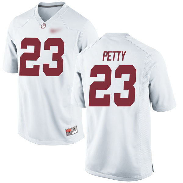 John Petty Alabama Crimson Tide Men's Jersey - #23 NCAA White Game