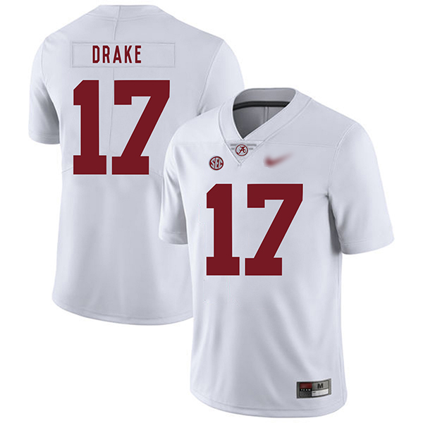 Kenyan Drake Alabama Crimson Tide Men's Jersey - #17 NCAA White Game Authentic