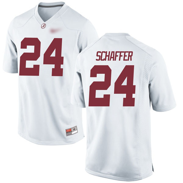 Lawson Schaffer Alabama Crimson Tide Men's Jersey - #24 NCAA White Game
