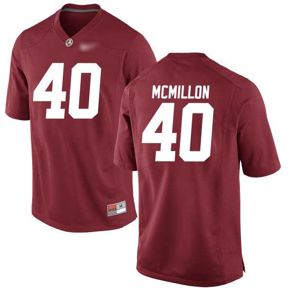 Joshua McMillon Alabama Crimson Tide Men's Jersey - #40 NCAA Crimson Game