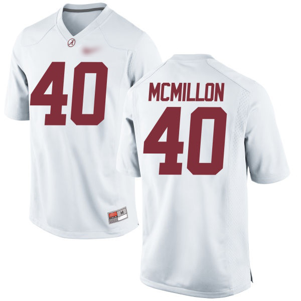 Joshua McMillon Alabama Crimson Tide Men's Jersey - #40 NCAA White Game