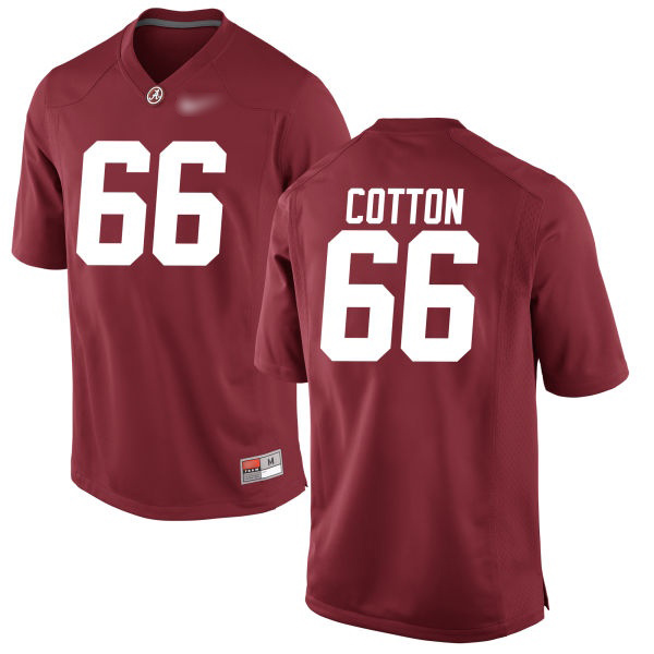 Lester Cotton Alabama Crimson Tide Men's Jersey - #66 NCAA Crimson Game