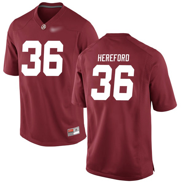 Mac Hereford Alabama Crimson Tide Men's Jersey - #36 NCAA Crimson Game