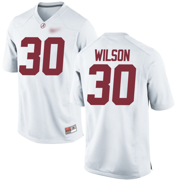 Men's Alabama Crimson Tide #30 Mack Wilson NCAA White GameFootball Jersey