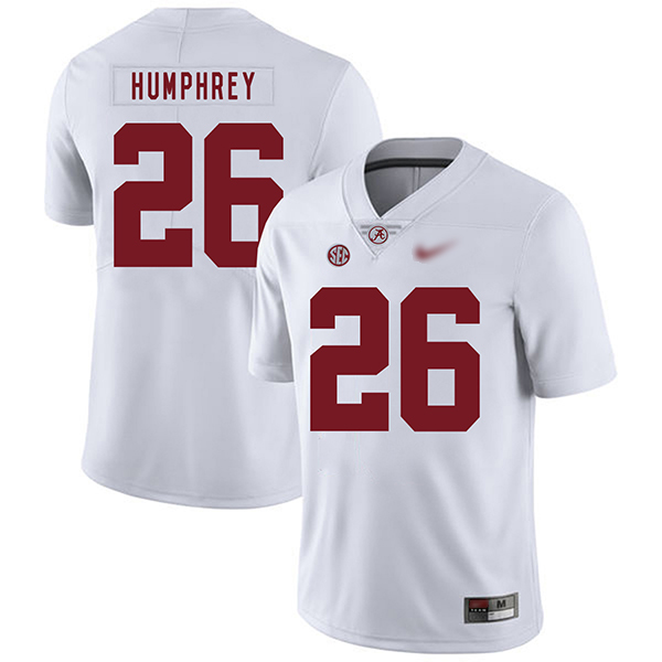 Marlon Humphrey Alabama Crimson Tide Men's Jersey - #26 NCAA White Game Authentic