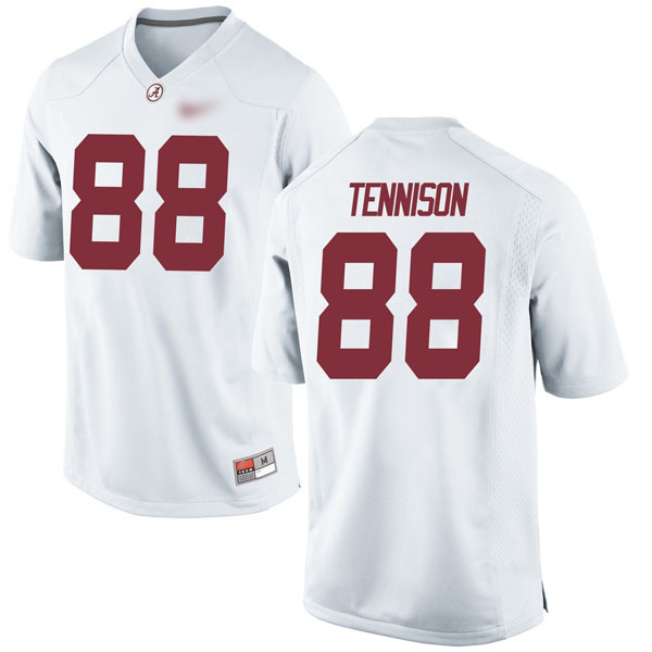 Major Tennison Alabama Crimson Tide Men's Jersey - #88 NCAA White Game