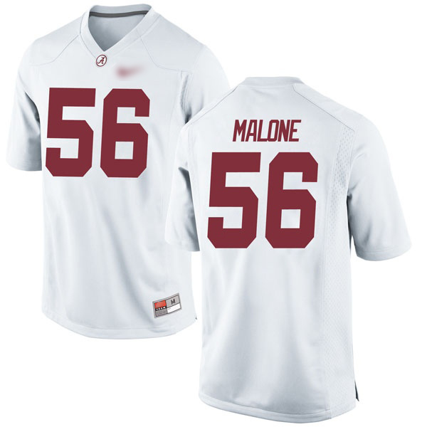 Preston Malone Alabama Crimson Tide Men's Jersey - #56 NCAA White Game