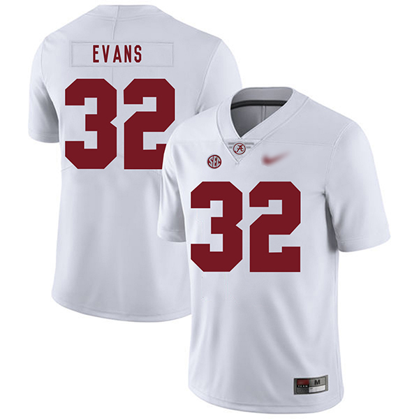 Rashaan Evans Alabama Crimson Tide Men's Jersey - #32 NCAA White Game Authentic