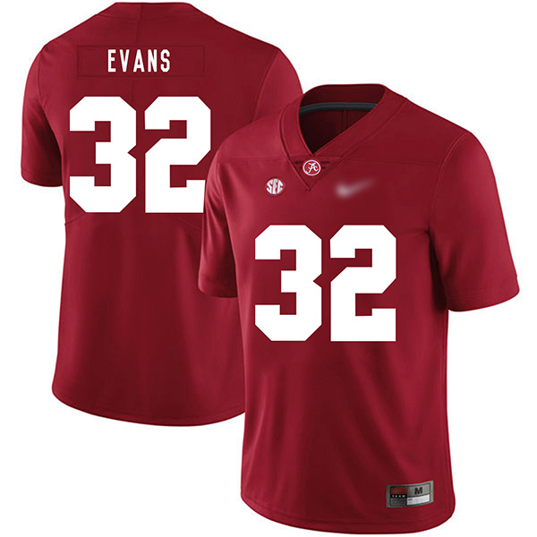 Rashaan Evans Alabama Crimson Tide Men's Jersey - #32 NCAA Red Game Authentic
