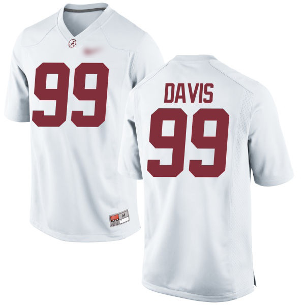Raekwon Davis Alabama Crimson Tide Men's Jersey - #99 NCAA White Game