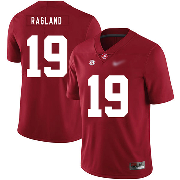 Reggie Ragland Alabama Crimson Tide Men's Jersey - #19 NCAA Red Game Authentic