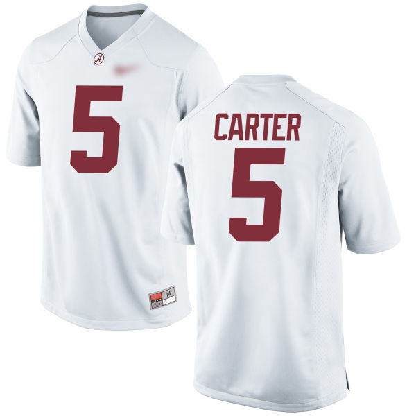 Shyheim Carter Alabama Crimson Tide Men's Jersey - #5 NCAA White Game