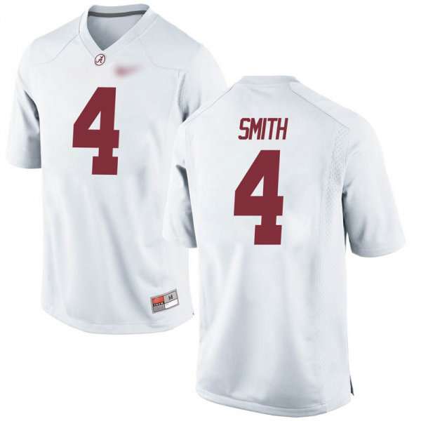 Saivion Smith Alabama Crimson Tide Men's Jersey - #4 NCAA White Game