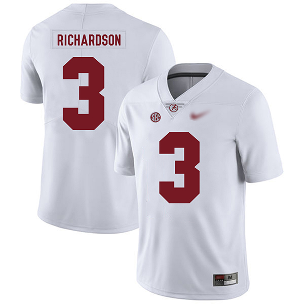 Trent Richardson Alabama Crimson Tide Men's Jersey - #3 NCAA White Game Authentic
