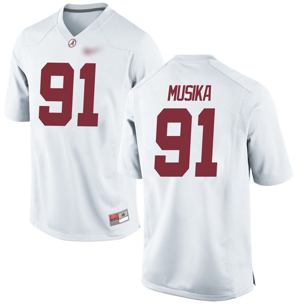 Tevita Musika Alabama Crimson Tide Men's Jersey - #91 NCAA White Game