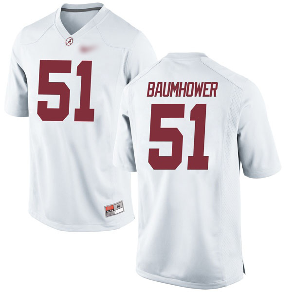 Wes Baumhower Alabama Crimson Tide Men's Jersey - #51 NCAA White Game