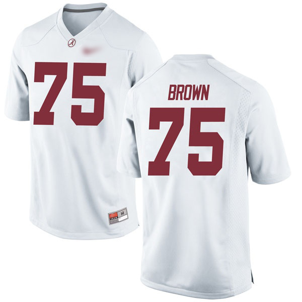 Tommy Brown Alabama Crimson Tide Men's Jersey - #75 NCAA White Game