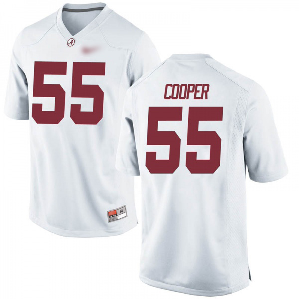 William Cooper Alabama Crimson Tide Men's Jersey - #55 NCAA White Game