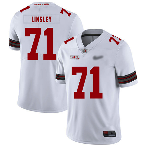 Corey Linsley Ohio State Buckeyes Men's Jersey - #71 NCAA White Replica Authentic