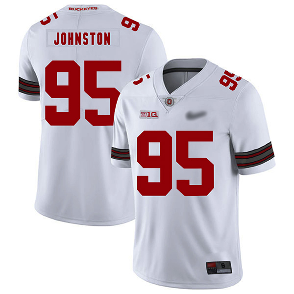 Cameron Johnston Ohio State Buckeyes Men's Jersey - #95 NCAA White Replica Authentic