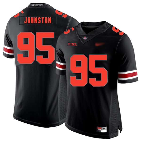 Cameron Johnston Ohio State Buckeyes Men's Jersey - #95 NCAA Black Replica Authentic