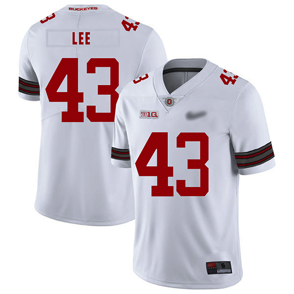 Darron Lee Ohio State Buckeyes Men's Jersey - #43 NCAA White Replica Authentic