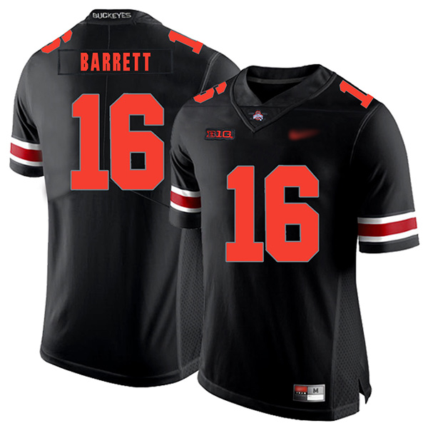 JT Barrett Ohio State Buckeyes Men's Jersey - #16 NCAA Black Replica Authentic