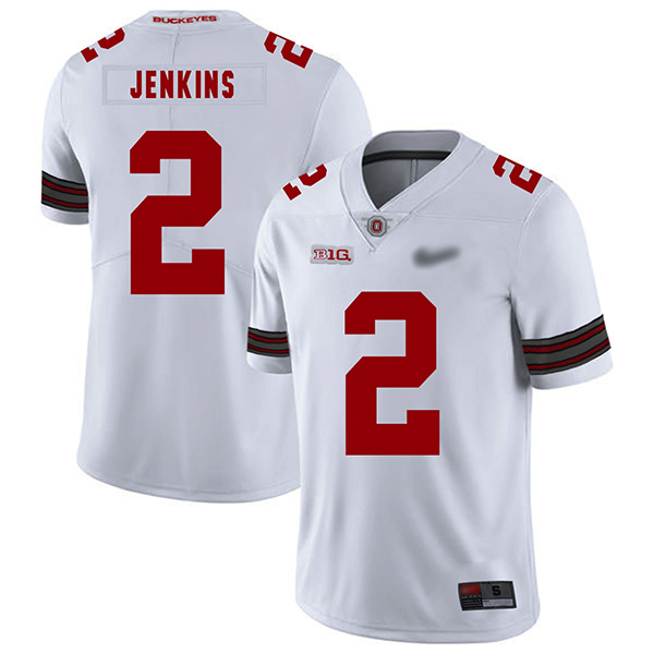 Malcolm Jenkins Ohio State Buckeyes Men's Jersey - #2 NCAA White Replica Authentic