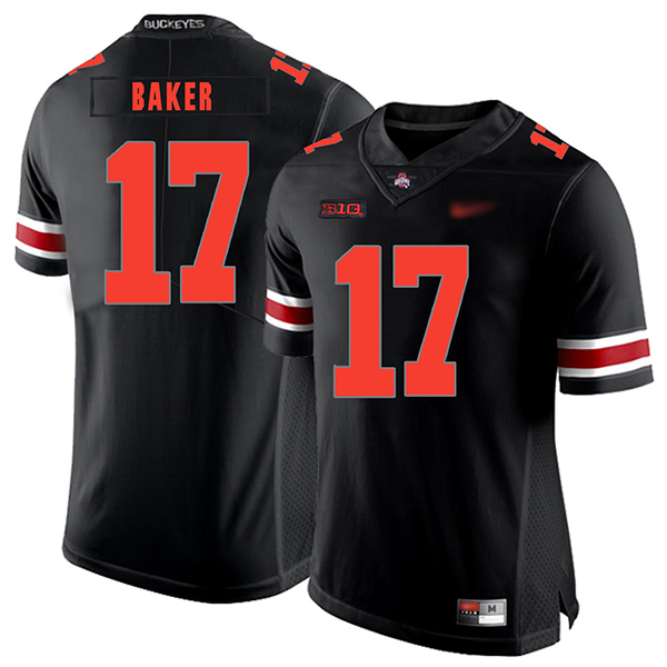 Jerome Baker Ohio State Buckeyes Men's Jersey - #17 NCAA Black Replica Authentic