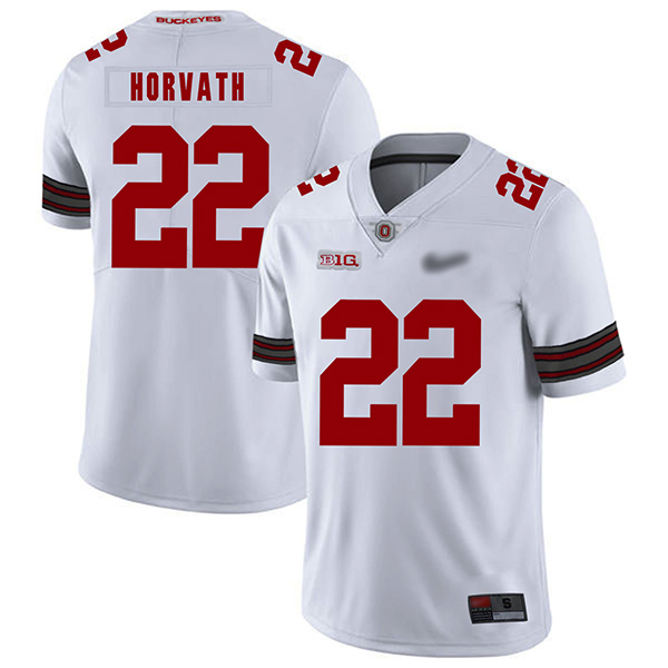 Les Horvath Ohio State Buckeyes Men's Jersey - #22 NCAA White Replica Authentic