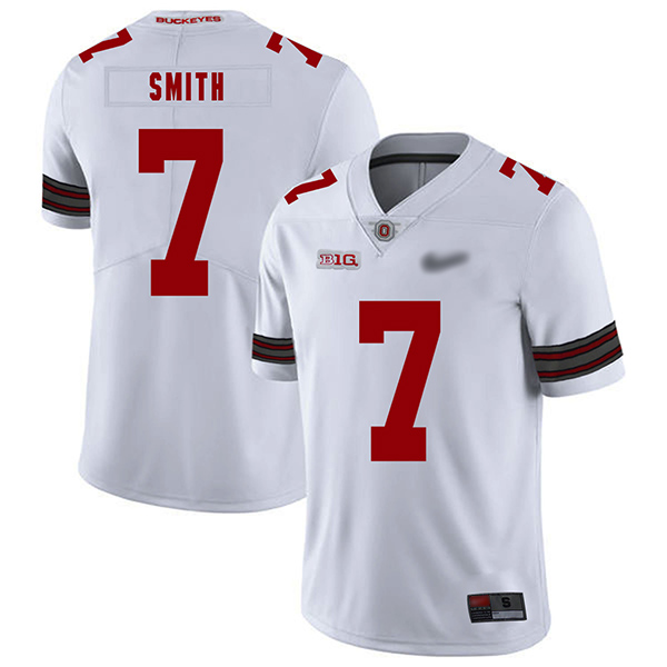 Rod Smith Ohio State Buckeyes Men's Jersey - #7 NCAA White Replica Authentic
