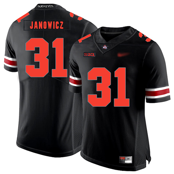 Vic Janowicz Ohio State Buckeyes Men's Jersey - #31 NCAA Black Replica Authentic