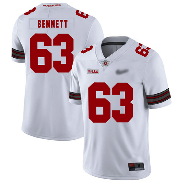 Michael Bennett IV Ohio State Buckeyes Men's Jersey - #63 NCAA White Replica Authentic
