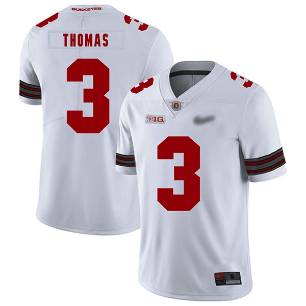 Michael Thomas Ohio State Buckeyes Men's Jersey - #3 NCAA White Replica Authentic