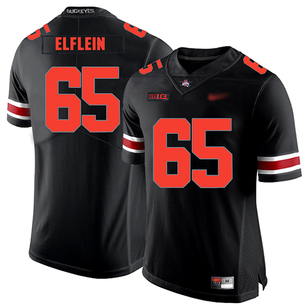 Pat Elflein Ohio State Buckeyes Men's Jersey - #65 NCAA Black Replica Authentic
