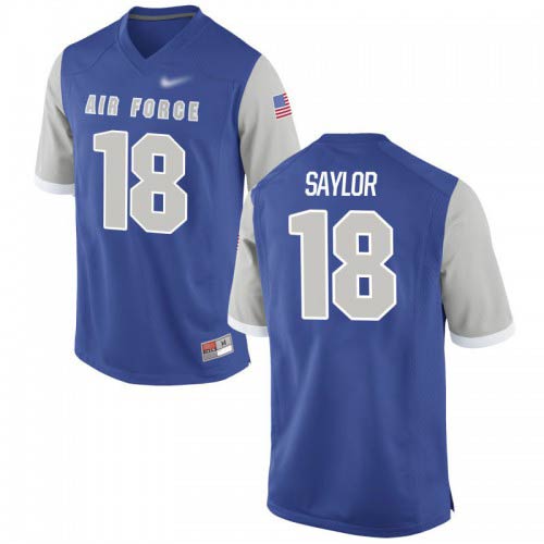 Justin Saylor Air Force Falcons Mens Jersey - #18 NCAA Royal Game