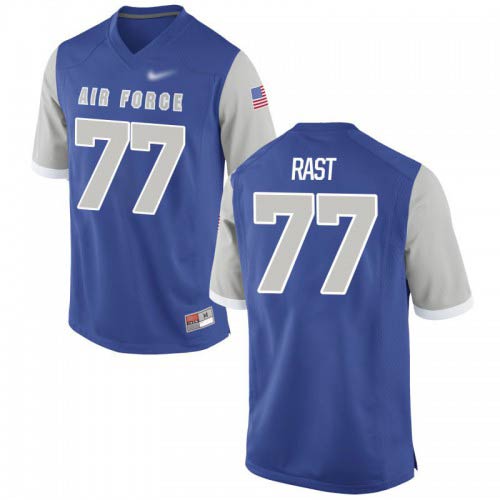 James Rast Air Force Falcons Mens Jersey - #77 NCAA Royal Game
