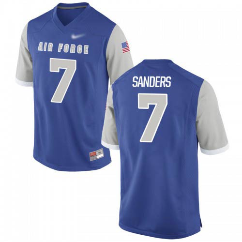 JaMel Sanders Air Force Falcons Mens Jersey - #7 NCAA Royal Game