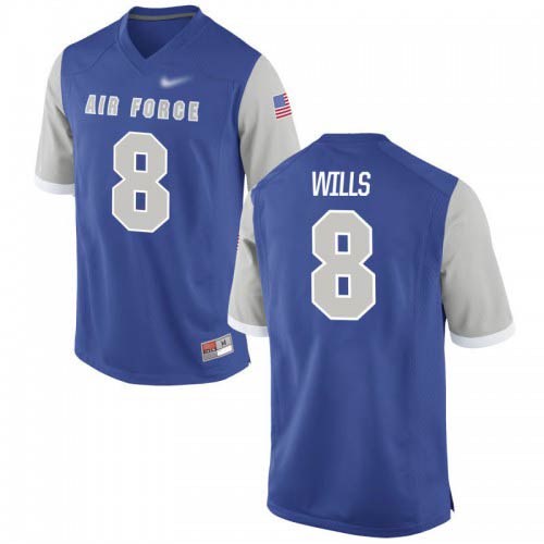 Lakota Wills Air Force Falcons Mens Jersey - #8 NCAA Royal Game