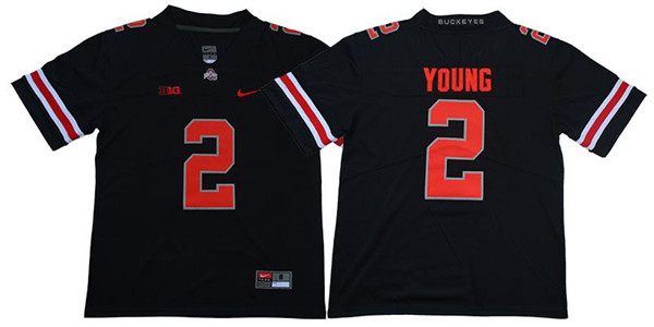 Men's Ohio State Buckeyes #2 Chase Young Nike Blackout NCAA College Football Jersey