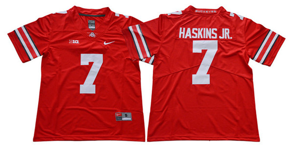 Men's Ohio State Buckeyes #7 Dwayne Haskins Red Football Jersey